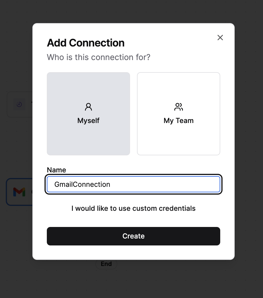 Connection Modal